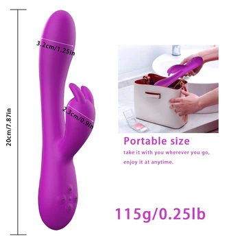 Smart Apkures Trušu vibrators G-spot Klitora Sieviešu masturbator dubulta vibrācijas 180 grādu līkums mīksta silikona pieaugušo seksa rotaļlietas