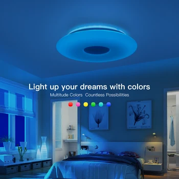 Smart Griestu lampas Skaļrunis 36W55W68W RGB Dimming WIFI Balss Vadības APLIKĀCIJU Kontroles Guļamistaba, Virtuve, dzīvojamā istaba Mūzikas Griestu Lampas