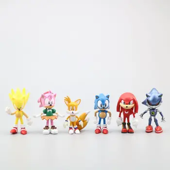 Sonic Lelle Anime Attēls Rotaļlietas 4st Paaudzes Uzplaukums Reti Dr Eggman Ēnu Sonic PVC Rotaļlietas Bērniem, Bērnu Dzimšanas dienas, Ziemassvētku Dāvana
