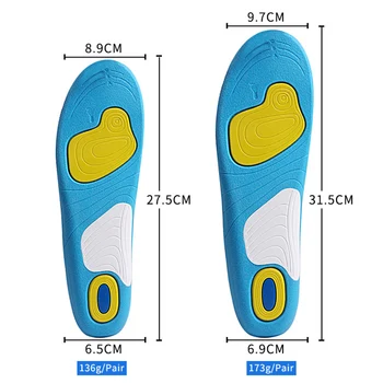 Sporta Šoks, ortopēdiskās zolītes, lai pēdu Augsta Elastība Dezodorants pēdu aprūpes papēža piesis darbojas Mīksto absorbēt Sviedri Sneaker zolītes