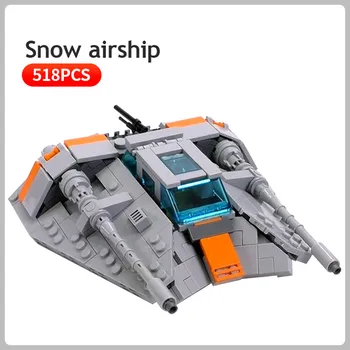 Star Space Wars Sērijas Nelielu Sniega Dirižablis Speeder KM-15626 Celtniecības Bloki DIY Montāža Kids Izglītojošās Ķieģeļi Rotaļlietas Ziemassvētku Dāvanu