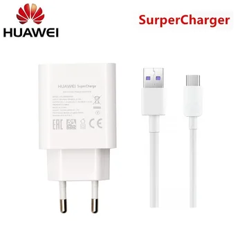 Sākotnējā Huawei Supercharge USB Fast Charger Adapter C Tipa Datu Kabelis P10 P20 p30 p40 plus Palīgs 9 10 pro 20 Godu 20 V20