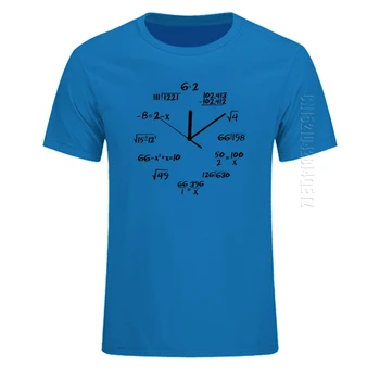 T Matemātikas Pulkstenis Drukāt Smieklīgi Vīrieši O Veida Kakla T Kreklu, Kokvilnas Vīriešu T Atdzist Vasaras T-Krekls Mens Tee Krekls