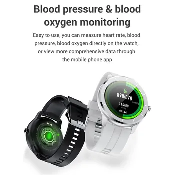 T6 Smart Skatīties 1.28 collu Pilna skārienekrāna asinsspiedienu, pulsa Monitors, Krāsains Sporta Aproce Modes Aproce Dāvanu