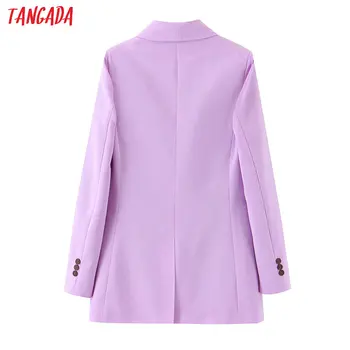 Tangada modes sieviešu violeta žakete ar garām piedurknēm korejas stila sieviešu žakete biroja dāmas jaunas ielidošanas rudens outwear SL404