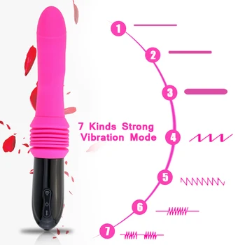 Thrusting Dildo Vibratoru Automātiskā G spot Vibrators ar piesūcekni Seksa Rotaļlieta, paredzēta Sievietēm ar Roku-Bezmaksas Seksa Jautri Anālais Vibrators Orgasma