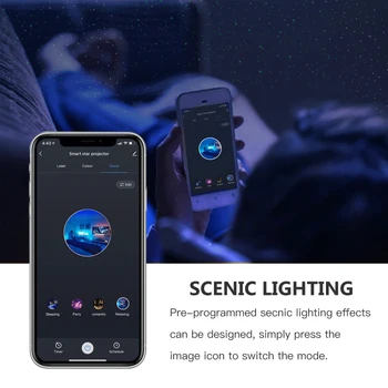Tuya Smart Zvaigžņu Projektors Smart Home WiFi Lāzera Zvaigžņotās Debess Projektoru Ilgviļņu Nakts Gaisma Led Krāsains APP Bezvadu Kontroles Alexa