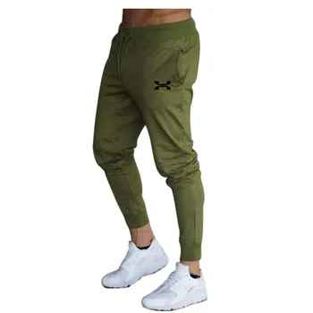Tīras kokvilnas kabatas vīriešu bikses streetwear gadījuma bikses skriešanas modes vīriešu fitnesa bikses zīmolu sporta bikses 2020