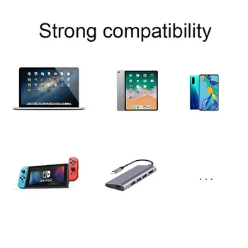 URVNS 100W Magnētisko USB C Adapteris priekš MacBook Pro 15inch 9 Pins Elkoņa USB Type C Maksas Savienotājs Samsung Xiaomi LG Viens ar Kontaktdakšu