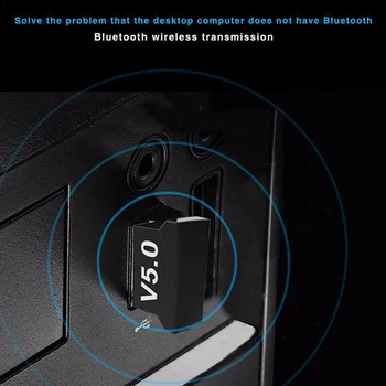 USB Bluetooth 5.0 Adapteris Raidītājs Uztvērējs Audio Bluetooth Dongle Bezvadu USB Adapteri Datoru, DATORU, Klēpjdatoru Peles