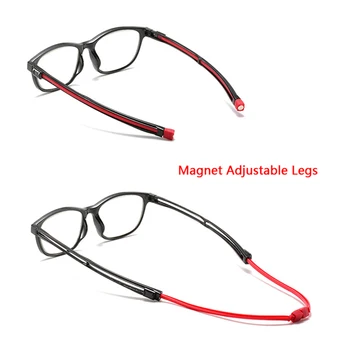 Ultravieglajiem Anti Blue Magnēts Karājas kakla Lasīšanas Brilles, lupas Sievietēm, Vīriešiem, Regulējamām Kājām Presbyopic Brilles +1.0~+4.0