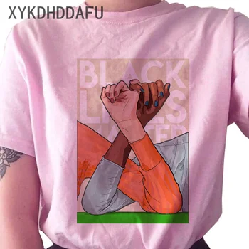 Ulzzang Black Dzīvo Jautājumu T-krekls Grafiskais T Krekls ar Īsām Piedurknēm Smieklīgi Mīksto Tshirt Sieviešu Top Tees Hip Hop Sieviešu Apģērbu Kawaii