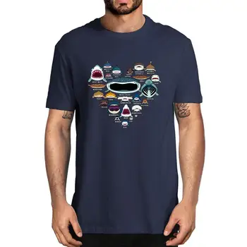 Unisex Sirds Mīlestību Shark Week T-Krekls Veidu Sejas Nosaukumi Vīriešu kokvilnas T-Krekls Dāvanas Smieklīgi Sieviešu Soft Top Tee