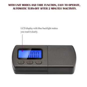 Urijk 5g/0.01 g Digitālā Diska Apjoma Rādītājs Mini Portatīvo Vinilplašu Mērogu, Gabarītu Tester ar Zilu LCD