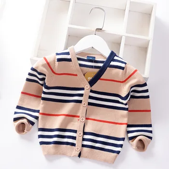 V-veida kakla Anglijas stila toddler zēnu jakas no kokvilnas pavasarī, rudenī bērni džemperi puiku drēbes