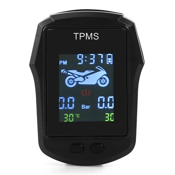 VODOOL Ūdensizturīgs Motociklu TPMS Riepu Spiediena Monitoringa Sistēma, LCD Displejs, Riepu Spiediena Trauksmes Sistēmas Ar Ārējo Sensoru