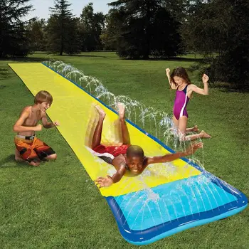 Viena Sērfot Ūdens Slaidu Bērniem Vasarā Zāliena Slaidi Āra Dārza Pagalmā Jautri, Ūdens Spēles, Slaidu Strūklu Sprinkleru Rotaļlietas Bērniem