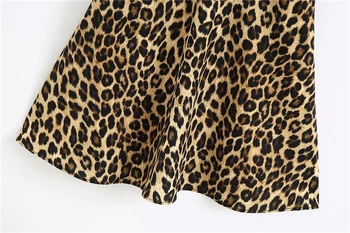 Vintage sieviešu leopard print kleita 2020. gada vasaras modes dāmas spageti siksnas kleitas sexy sieviešu mini kleita meitenēm šiks vestidos