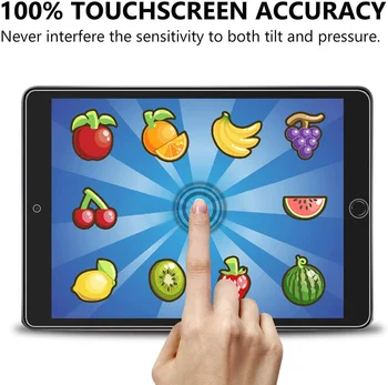 Visiem Jaunā iPad 7. Paaudzes 10.2 inch tablet Rūdīta Stikla Ekrāna Aizsargs Viegla Uzstādīšana Izturīgs pret Skrāpējumiem (2 Iepakojumi)