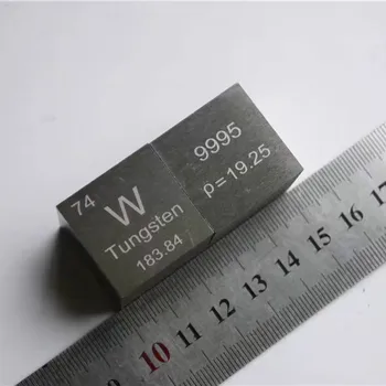 Volframa Metāla 1 Collu 25.4 mm, Blīvums Cube 99.95% Pure Elements Collection