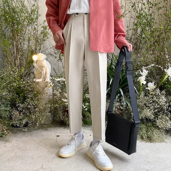 Vīriešiem Gadījuma Potītes Garums Elsas Uzvalks Vīrietis, Japāna, Koreja Streetwear Retro Modes Brīvs Bikses