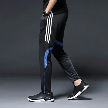 Vīriešu Sporta Darbojas Bikses Rāvējslēdzēja Kabatas, Atlētisks Futbols Futbola Treniņu Apmācības Elastību Biksītes Legging Skriešanas Sporta Bikses