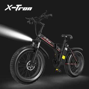 X-Tron 500W Elektriskais Velosipēds 13AH Litija Akumulators Ebike 20x4.0 Tauku Velosipēdu, Elektrisko Mopēdu Eļļa, Bremžu 7 Ātrumu, Saliekamie MTB e-bike