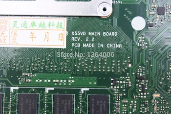 X55C Mātesplati REV2.1 USB3.0 HM76 4G RAM Asus X55VD X55C Klēpjdators mātesplatē X55C Mainboard X55C Mātesplati testa OK