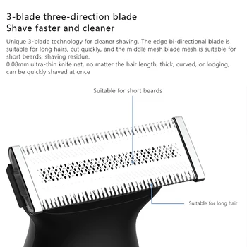 Xiaomi Mijia Soocas ET2 Elektriskais skuveklis T-Blade Black Trīs ceļu asmens Tipa C ātrās uzlādes ātri skūšanās Sausā un mitrā skūšanās Kāju matiem