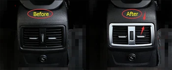 Yimaautotrims Aizmugurējā Sēdekļa Gaisa kondicionētājs AC Ventilācijas Izvads Rāmja Vāks Melns, piemērots BMW X2 F39 2018 - 2020 Matēts Interjera fasonēti izstrādājumi