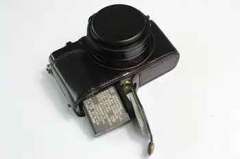 Ādas Pusi Kamera Gadījumā Saķere Panasonic LUMIX LX100/LX100 Mark II