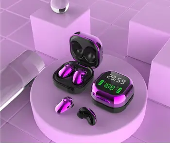 Ērta Mini Pogu Austiņas Bluetooth 5.1 S6 Plus TWS Austiņas Ūdensizturīgs HiFi Skaņas Binaural Zvanu HiFi Stereo austiņu spilventiņi