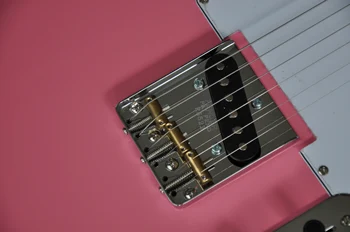 Ķīnas ģitāra rūpnieciski pielāgotu jauno balta, Rozā TL elektriskā ģitāra, augstas kvalitātes bezmaksas piegāde 8pai