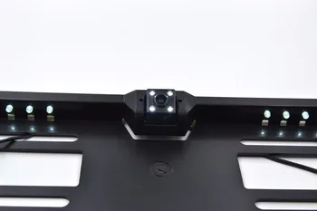 Ūdensizturīgs Automašīnas numura zīme Rāmis Atpakaļskata Kamera 16 LED Nakts Redzamības Transportlīdzekļa Kameras Dublēšanas Kamera ar Apgaismojums