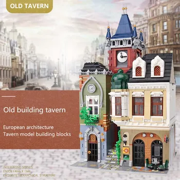 0924 Pilsētas Ielu Būvniecības Rotaļlietas KM Old Town Pub Set Montāžas Modelis Bērniem Ziemassvētku Rotaļlietas, Dāvanas, Celtniecības Bloki, Ķieģeļi Komplekti