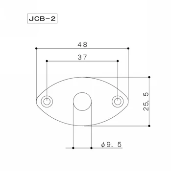 1 Gabals GOTOH Ovālas formas Liekta Metāla Jack Plate Elektrisko Ģitāru, Basu, kas ražots JAPĀNĀ