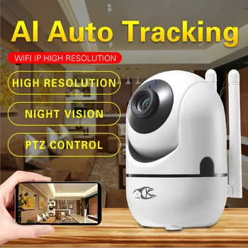 1080P Mākonis Bezvadu Auto Izsekošana, Bezvadu IP Kamera Smart Home Security Video Novērošana CCTV Kamera Nakts Redzamības Baby Monitor