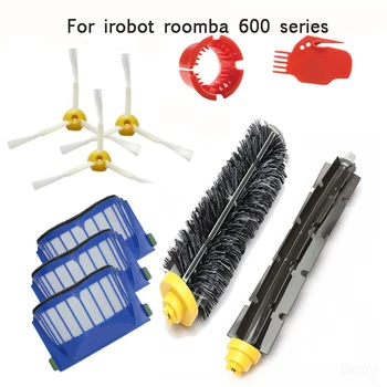 10PCS Piederumi iRobot Roomba 600/610/611/627/620/630/650 rezerves daļas, Filtri un Birstes Komplekta putekļu Sūcēju Daļas