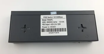 10Port 48V 8 PoE Inžektors Power Over Ethernet Slēdzis IP Kameras 120W IEEE802.3af/pie 1,2+/3,6- ar Strāvas Adapteri