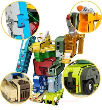 15pcs/set Digitālā DIY Celtniecības Bloki Kompleksa Deformācija Robots Numuru Transformācijas Matemātikas Vēstules Montessori Izglītības Rotaļlietas