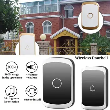 1PC Bezvadu Smart Home Durvju Intelligent Home Security Durvju Ūdensizturīgs 300M Tālvadības ES UK MUMS Plug Smart Durvju Zvanu