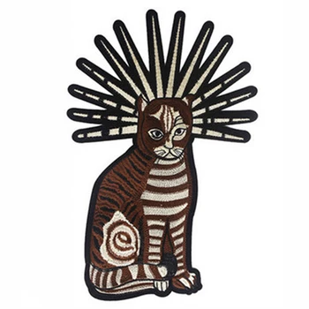 1gb Big Cat Dzīvnieku Izšūti Plāksteri Dzelzs par Šūt Apģērbu Aplikācijas DIY Uzlīme Parches dūnu Jaka Puse Ziemassvētku BT142