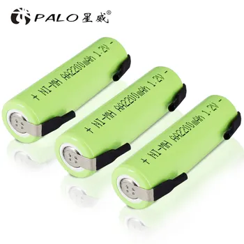 1~4gab AA Baterijas 2200mAh 1,2 V NiMH Uzlādējamās Baterijas Elektronisko Cigarešu Akumulatoru Bezauklas Telefona Skuvekli Toothbrus