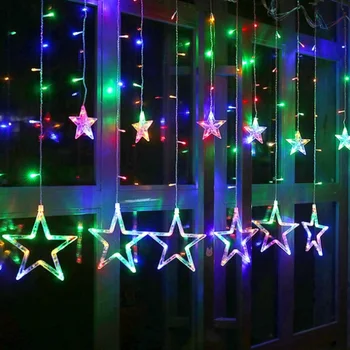 2.5 m LED Zvaigžņu Lampas Pasaku Aizkaru Gaismas Ziemassvētku Vainags Aizkaru String Gaismas, JAUNAIS GADS, Ziemassvētki Kāzu Dekori