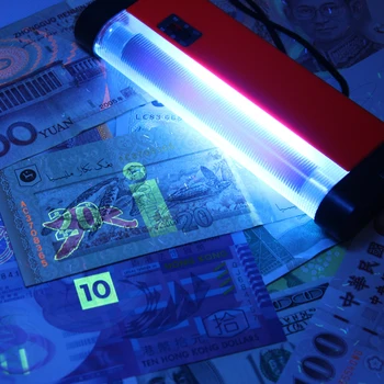 2 in 1 portatīvās UV lampas viltotas naudas detektors rokas LED lukturīti viltotas naudas detektors viltotas naudas rēķinu