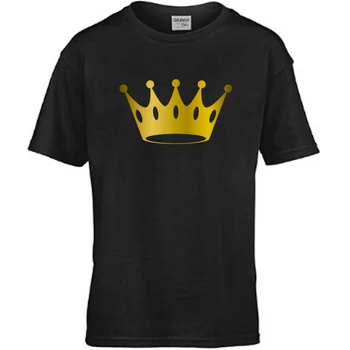 2019 Jaunu Personalizētu pasūtījuma kokvilnas vīriešu T-krekls zelta metāla kronis Logo Ms. T-krekls uzdrukāts garām piedurknēm T-krekls pelēkā vārna Tshirt