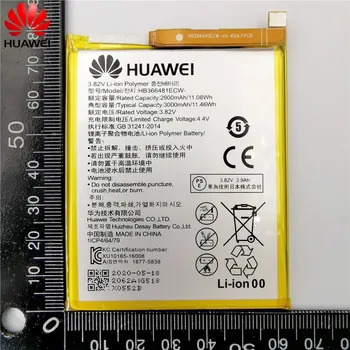 2019 Oriģinālu Par Huawei HB366481ECW Uzlādējams Li-ion akumulators, Lai Huawei P9 Pacelties P9 Lite G9 godu 8 5C G9 3000mAh