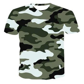 2020 Vīriešu Apģērbi kamuflāžas 3D T krekls Vīriešiem Streetwear Īsām Piedurknēm t-veida Topi Skaista Vīrieša Drēbes Gadījuma 3D Drukas T Krekli