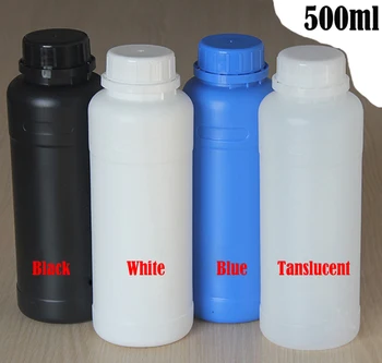20pcs 500ml HDPE Medicīna Pudeles, Šķidruma Pudeles, Paraugu Pudeles, Plastmasas Pudeles---Black/White/Blue/Caurspīdīgas Krāsas