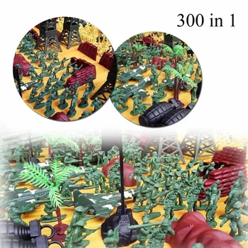 300pcs/Set Modelis sandbox spēle Militāro Rotaļlieta Armija Vīriešiem Skaitļi Playset Komplekts Dāvanu Modeli, Rotaļlietas Bērniem, Zēni